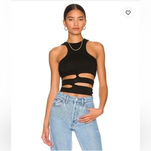 Cassie Cut Out Black Top NWT